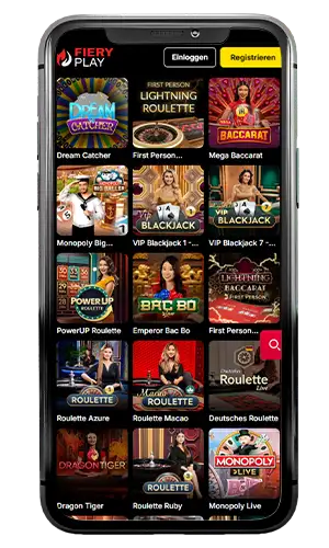 Fieryplay Casino Live-Bereich Screenshot 2