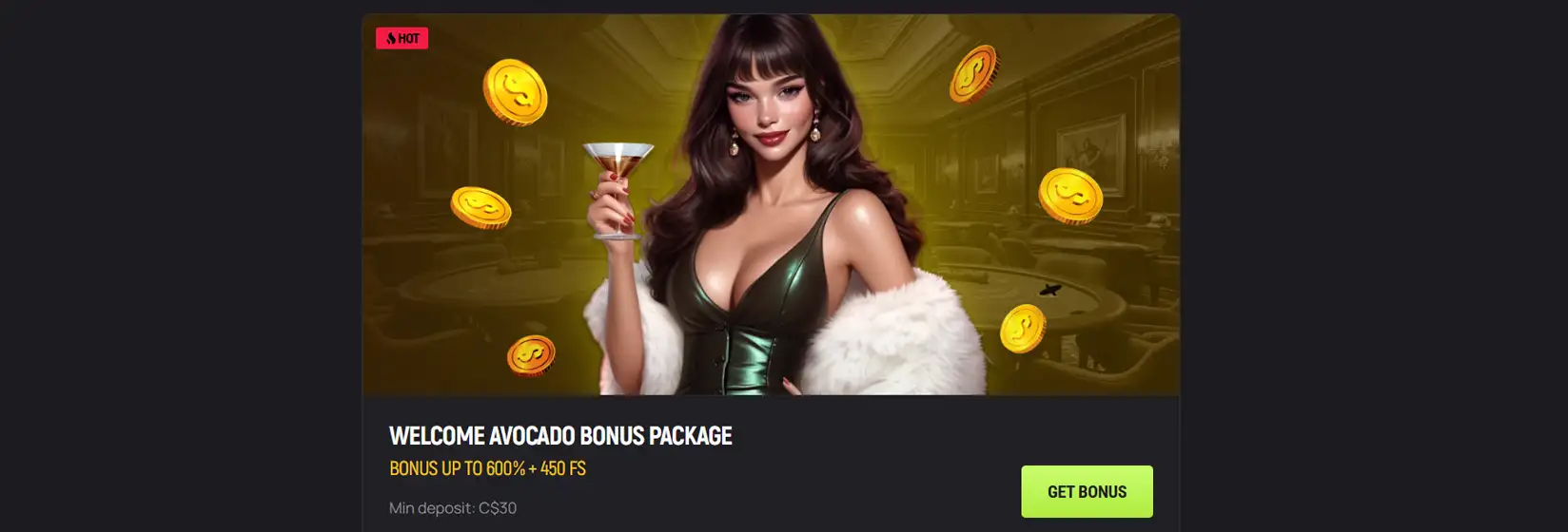 AvoCasino Bonus