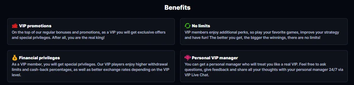 Betflare VIP Benefits